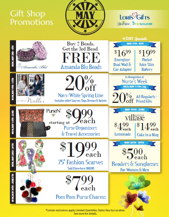 May 2016 Gift Shop